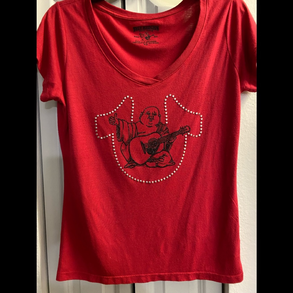 Red True religion World tour tee shirt